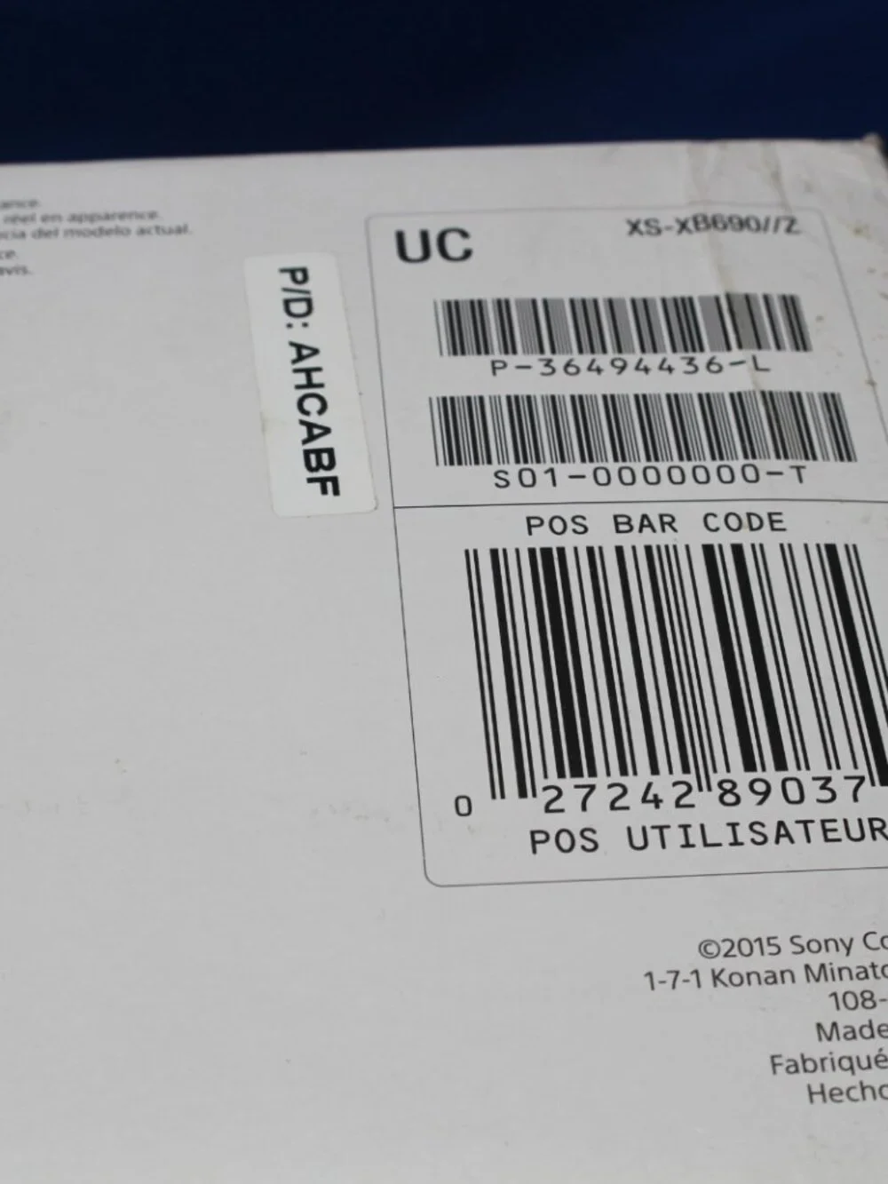 Genuine Sony  XS-XB690 Stereo 3-Way Coaxial Speaker Loudspeaker Set NOS